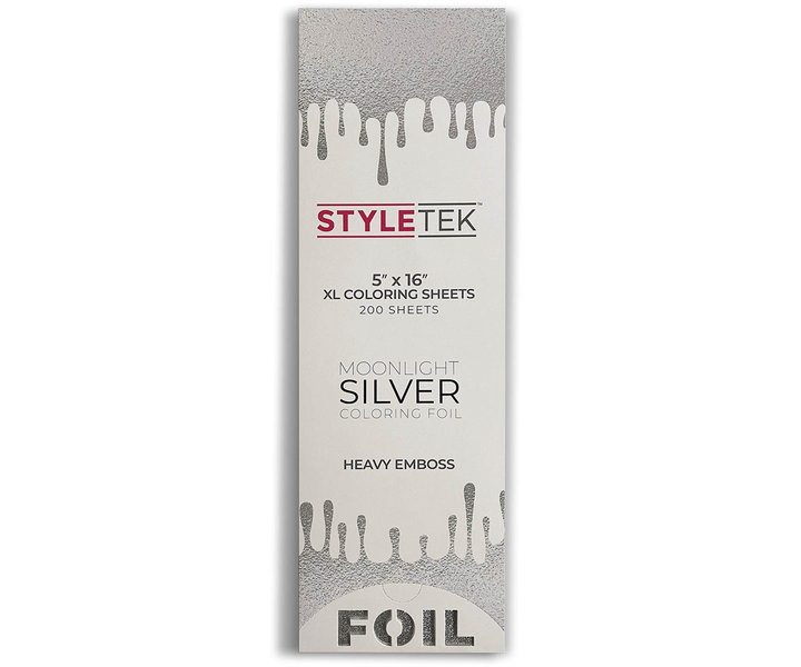 5"x16" Moonlight Silver Emboss Folie Sheet - 200 stuks