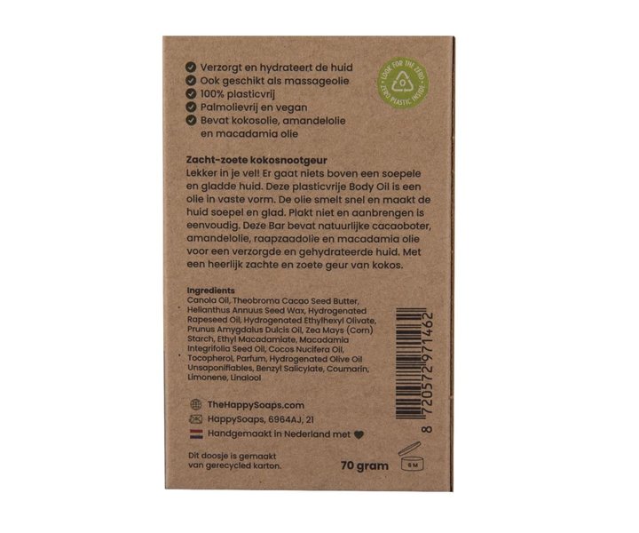 Body Oil Bar Coco Nuts - 70g