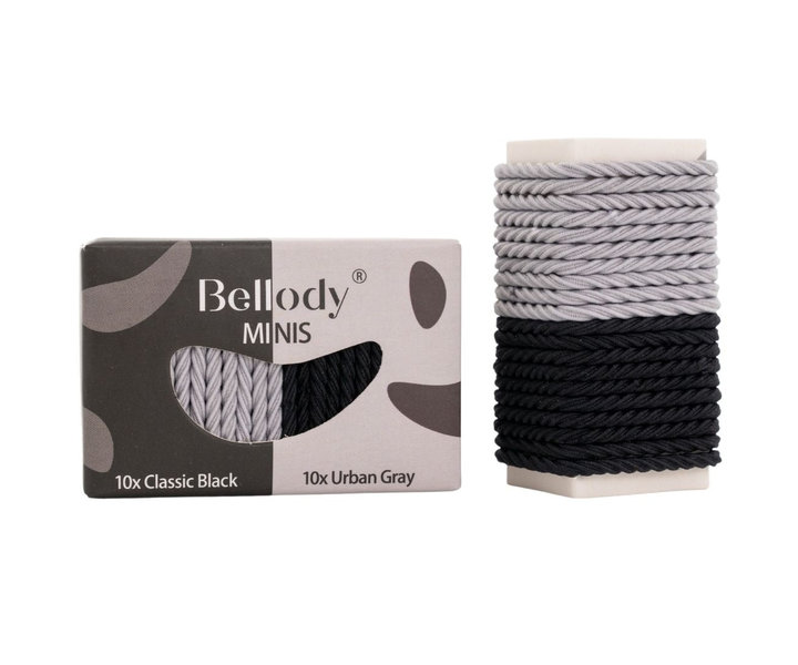 Hair Gummie Mini Elastic - Black and Gray