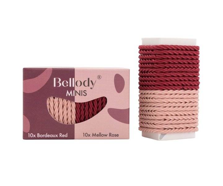 Haargummie Mini Elastiek - Rood en Roze