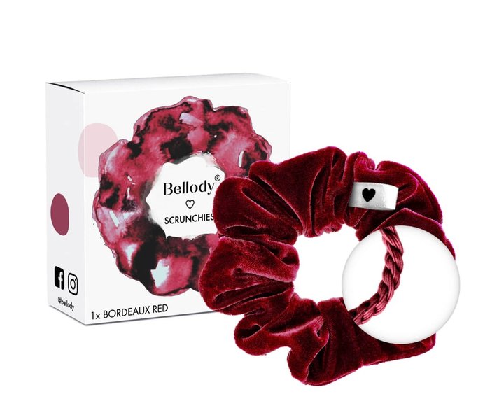 Scrunchie Hair Gummie - Bordeaux Red