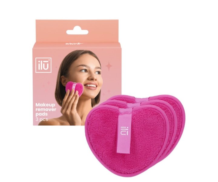 Reusable Makeup Remover Pads Pink - 3pcs