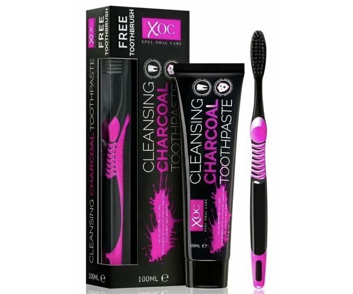 XOC Cleansing Charcoal Tandpasta gratis tandenborstel 100ml