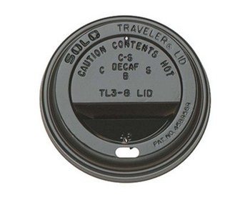 Koffiebeker Deksel - 80mm - Zwart