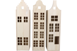 Wijnkist Grachtenpand - 6 stuks Wijnkist Grachtenpand - 6 stuks