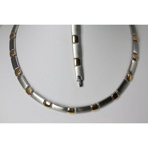H9058G-Set Magnetschmuck Halskette + Armband