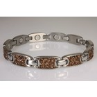 8205SG Magnetarmband bicolor, Stil silber-goldd