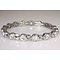 8640C Magnetschmuck Armband Stil Silber mit Zirkonia Steinen Clear