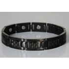 NEU! T8985 Schwarzes Titan Magnetschmuck Herrenarmband