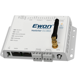 EWON Netbiter EC360, remote monitoring en/of access via vast of mobiel internet 4G + GPS