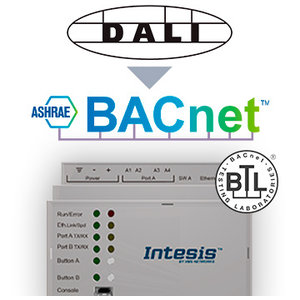 Intesis DALI to BACnet IP & MS/TP server gateway