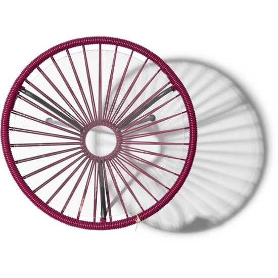 Silla Acapulco Tafel Japón violet wijn met glazen blad