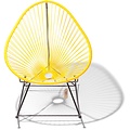 Silla Acapulco Handmade Acapulco rocking chair yellow, black frame