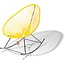 Silla Acapulco Fauteuil à bascule Acapulco fait à la main, jaune