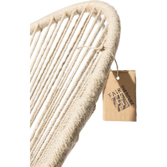 Silla Acapulco Silla Acapulco en cáñamo 100% natural, estructura en color blanco