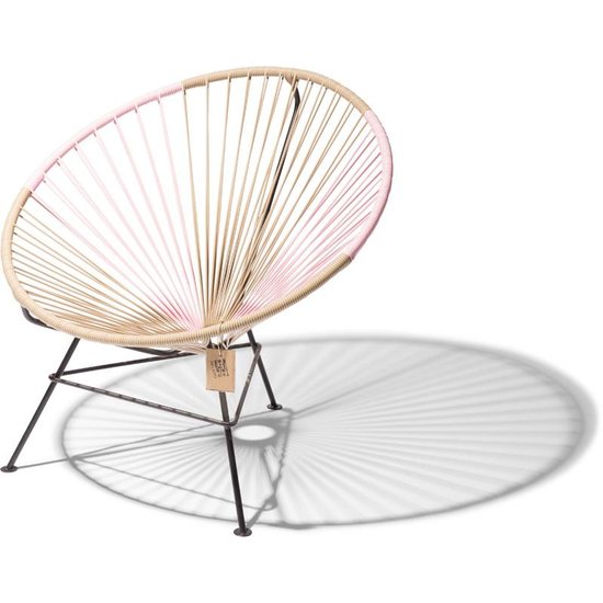Silla Acapulco Condesa bicolor beige & pastel roze, handgemaakt