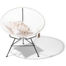 Condesa chair white, handmade, black frame