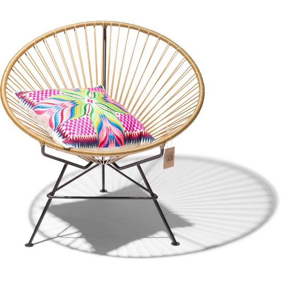 Silla Acapulco Condesa stoel goudkleur, handgemaakt