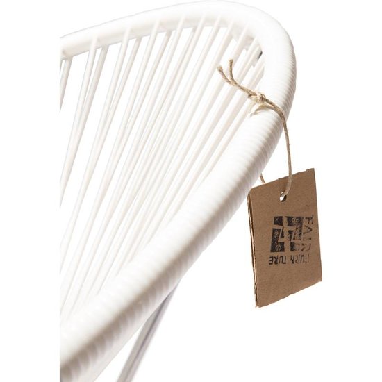 Silla Acapulco Fauteuil à bascule Condesa blanc, avec chrome