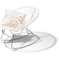 Silla Acapulco Fauteuil à bascule Condesa blanc, avec chrome