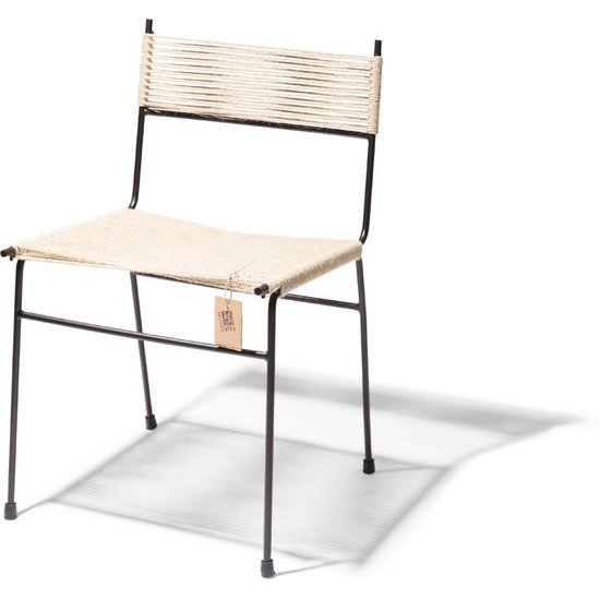 Silla Acapulco Polanco Esszimmerstuhl Hanf, mit schwarzem Rahmen