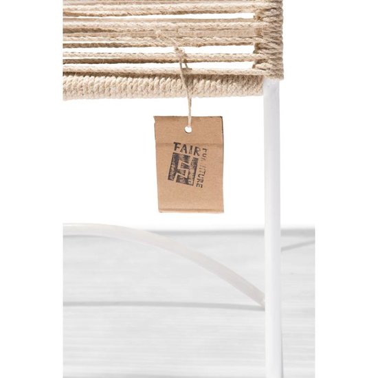 Silla Acapulco Xalapa bankje hennep, wit frame