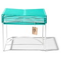 Silla Acapulco Xalapa banc/pouf turquoise, cadre blanc