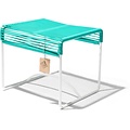 Silla Acapulco Xalapa bench or footrest turquoise, white frame