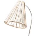 Silla Acapulco Lampada da terra canapa, struttura bianca