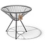 Silla Acapulco Table Japón argent grise avec plateau en verre