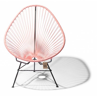 Fauteuil Acapulco rose saumon, faite à la main au Mexique