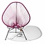 Silla Acapulco Handgemaakte Acapulco stoel violet wijnkleur, zwart frame