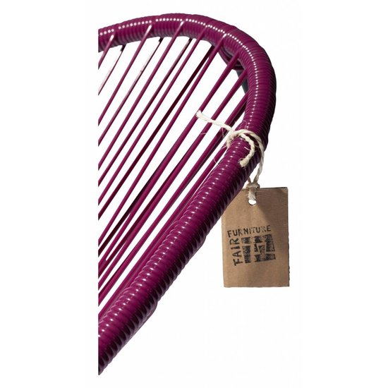 Silla Acapulco Handmade Acapulco chair violet wine, black frame