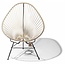 Silla Acapulco Handgemaakte Acapulco stoel beige met zwart frame