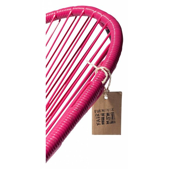 Silla Acapulco Handgemaakte Acapulco stoel bougainvillea, zwart frame