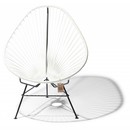 Silla Acapulco blanca, hecha a mano