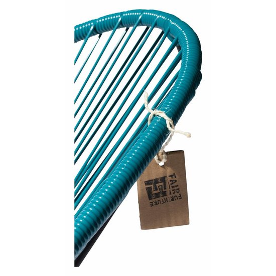 Silla Acapulco Handmade Acapulco chair petrol blue, black frame
