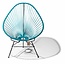 Silla Acapulco Handmade Acapulco chair petrol blue, black frame