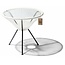 Silla Acapulco Table Japón blanc avec plateau en verre