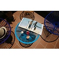 Silla Acapulco Table Japón turquoise with glass table top