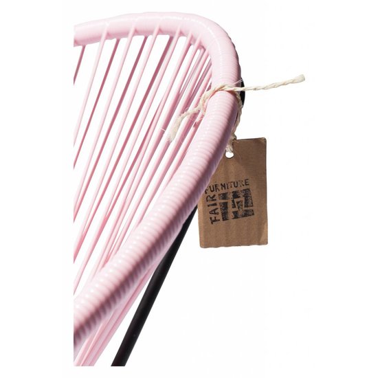 Silla Acapulco Condesa stoel pastel roze, handgemaakt