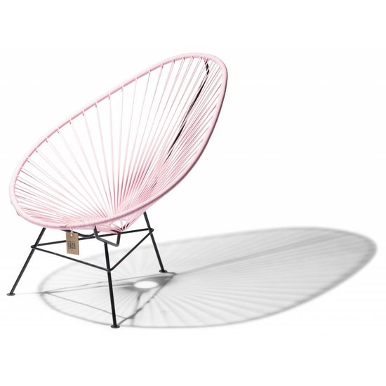 Silla Acapulco Fauteuil Acapulco rose pastel, fabriqué à la main au Mexique