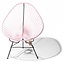 Silla Acapulco Fauteuil Acapulco rose pastel, fabriqué à la main au Mexique