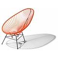 Silla Acapulco Handmade Acapulco chair orange, black frame