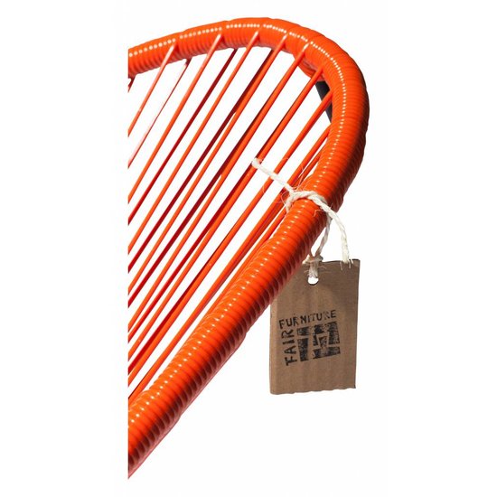 Silla Acapulco Handmade Acapulco chair orange, black frame
