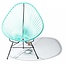 Silla Acapulco Fauteuil Acapulco turquoise clair, fabriqué à la main au Mexique