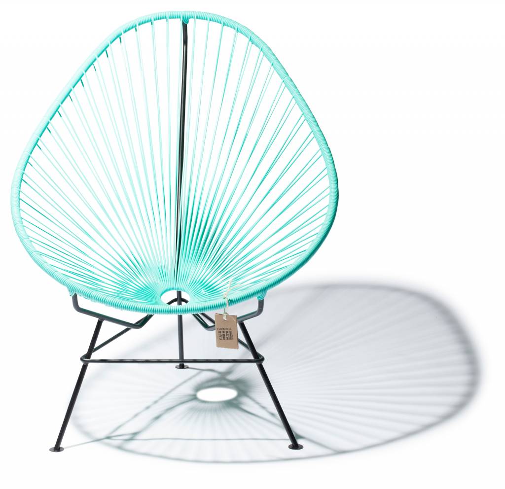 Now for sale! The original handmade Acapulco chair light turquoise