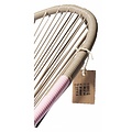 Silla Acapulco Handgemaakte Acapulco stoel beige & roze met zwart frame