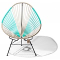 Silla Acapulco Fauteuil Acapulco beige & turquoise bicolor