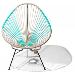 Acapulco chair beige & turquoise